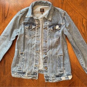 Boom Boom Jeans Light Blue Denim boho vibes distressed Jacket